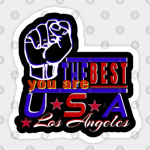 surfing festival in Los Angeles You Are The Best USA Iron fist design Sticker by Top-you